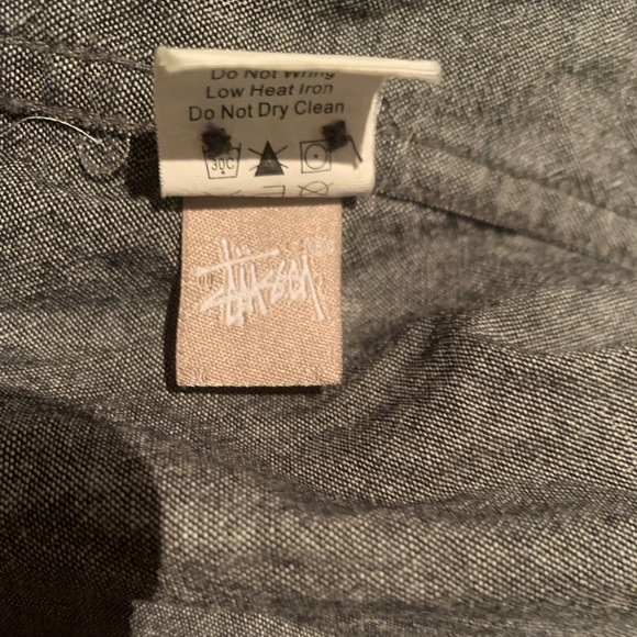 Stussy All Over White Paisley Print Long Sleeve Button Down Shirt M - Picture 8 of 8